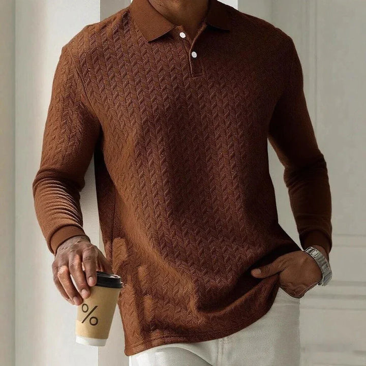 Casual Heren Polo Met Lange Mouwen