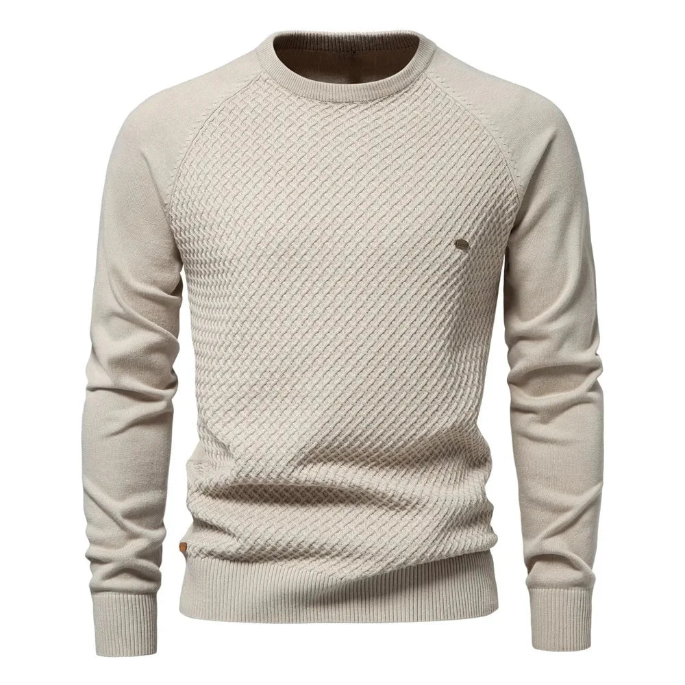 Gebreid Heren Sweatshirt Met Ronde Hals