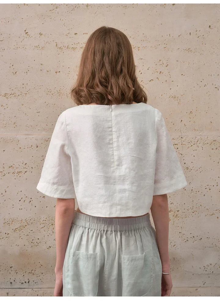 Boxy len crop top
