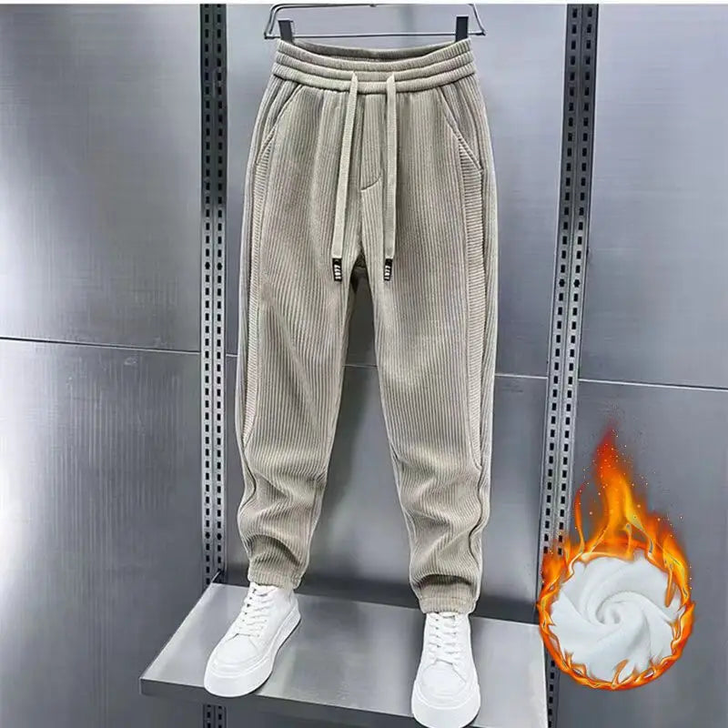 Olivier – Casual joggingbroek van corduroy en fleece