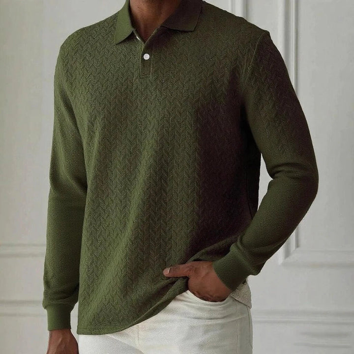 Casual Heren Polo Met Lange Mouwen
