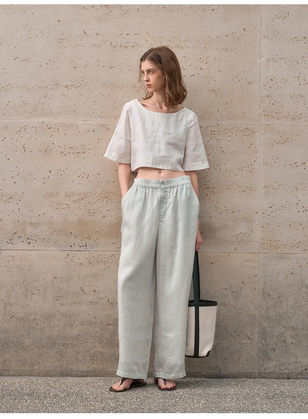Boxy len crop top