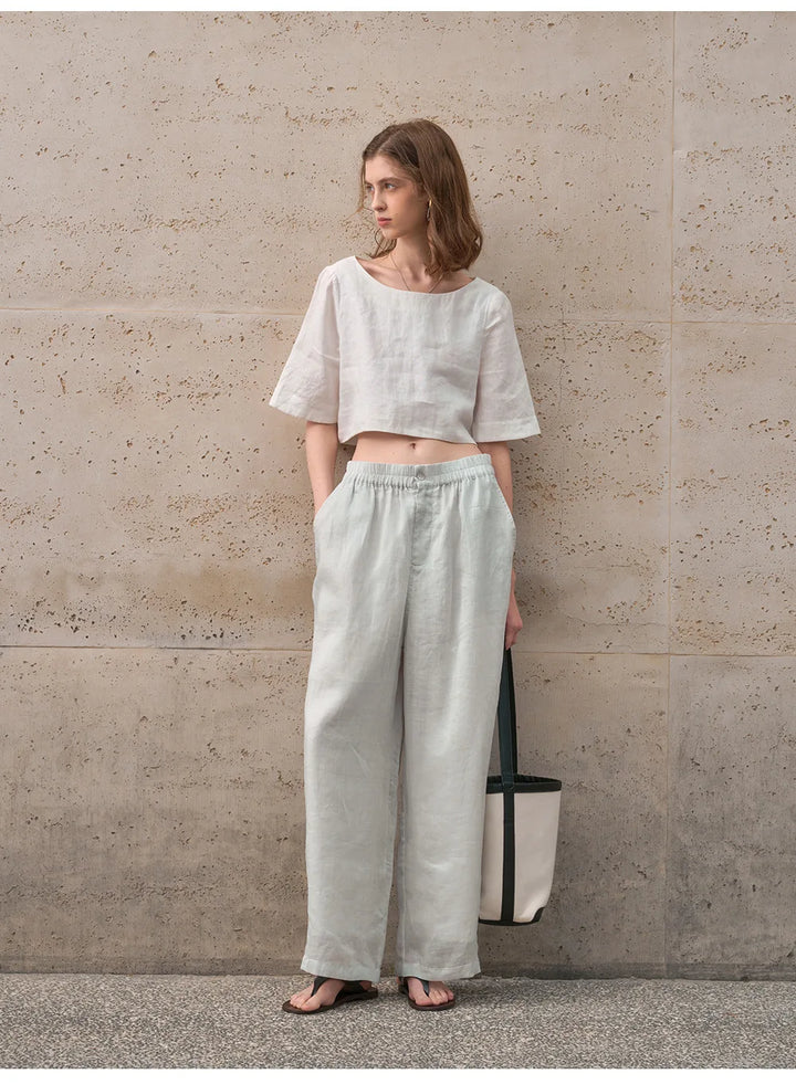 Boxy len crop top