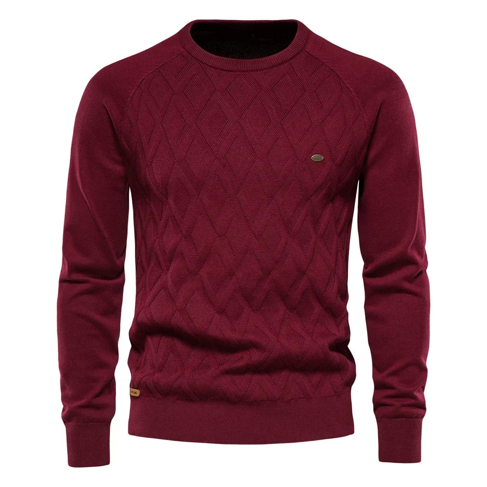 Heren Trui Met Ruitdesign