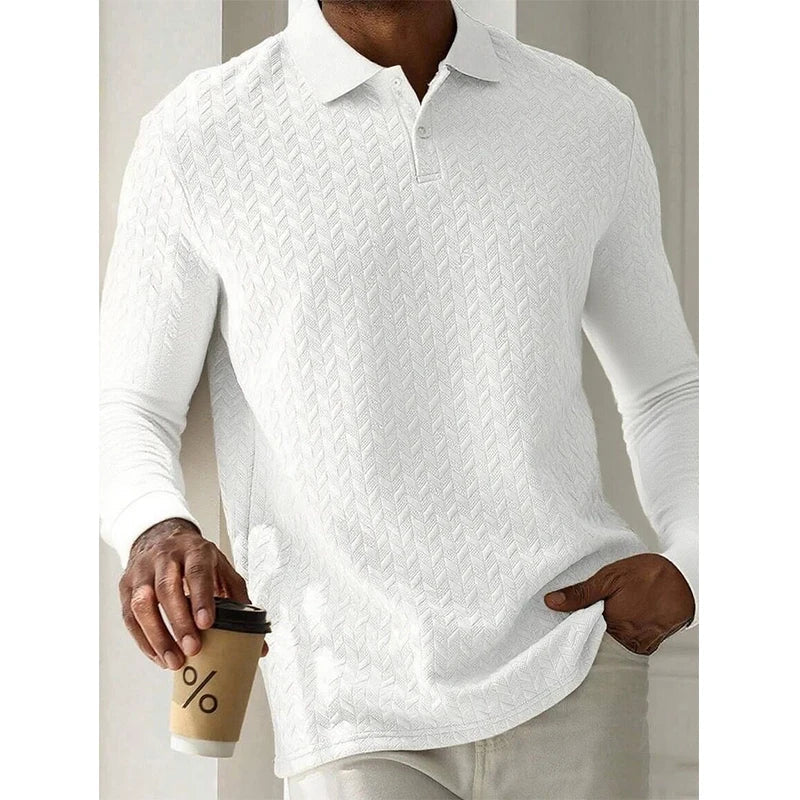 Casual Heren Polo Met Lange Mouwen