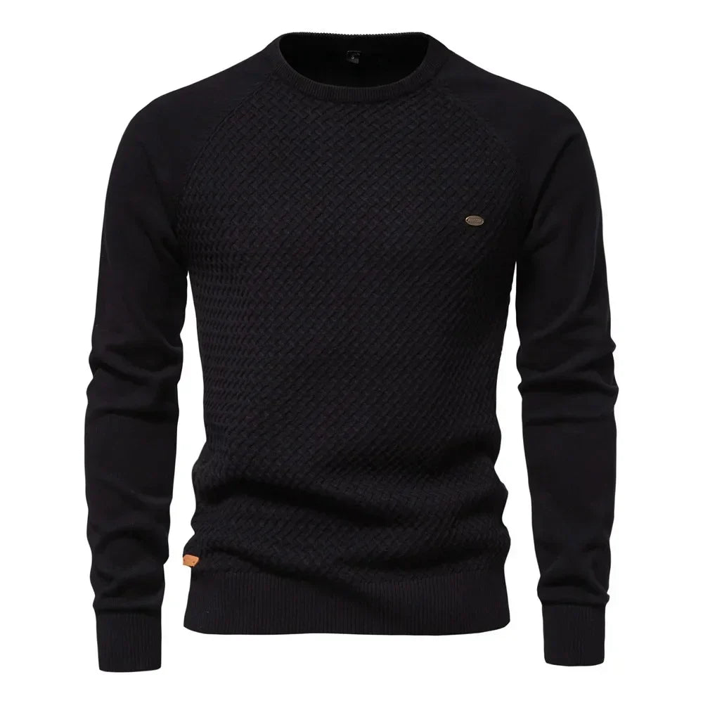 Gebreid Heren Sweatshirt Met Ronde Hals