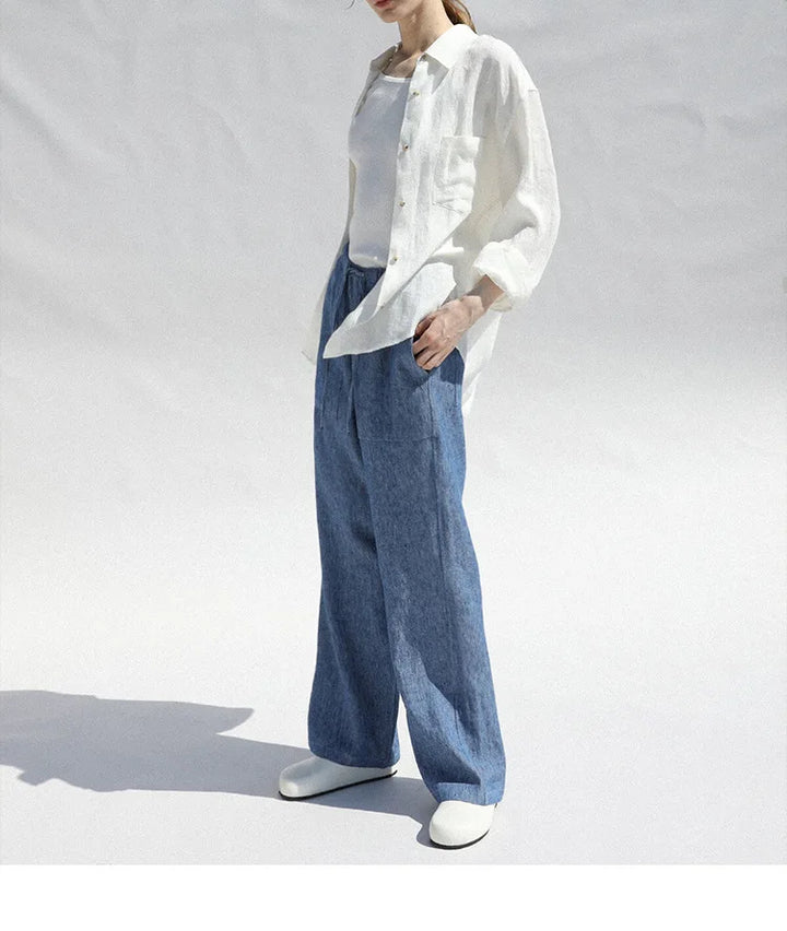 Přes oversized lněná košile