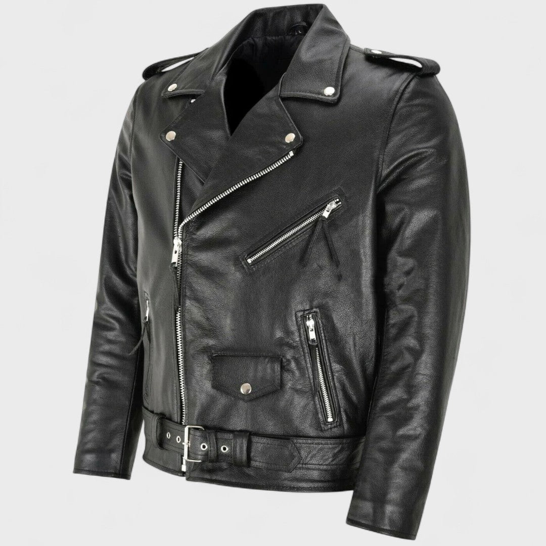 Austin - Klasická Kožená Biker Bunda