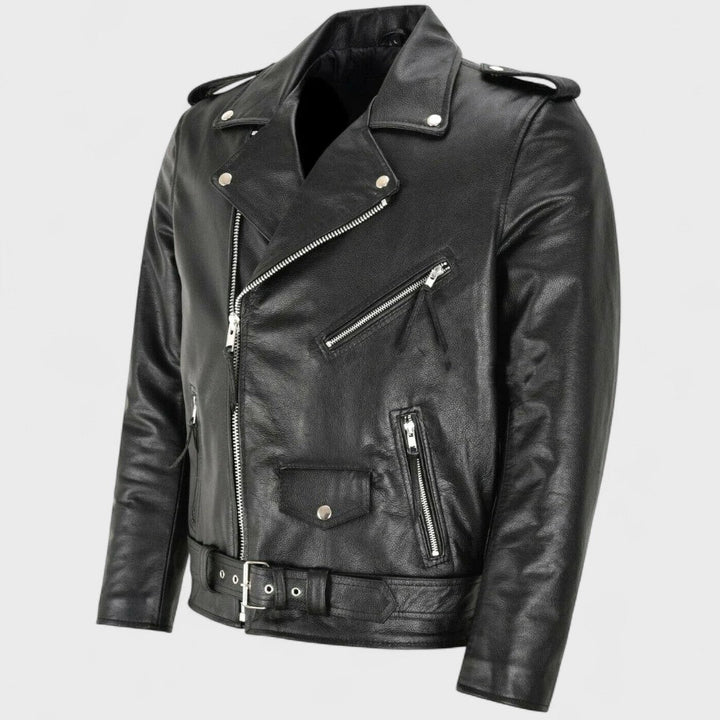 Austin - Klasická Kožená Biker Bunda
