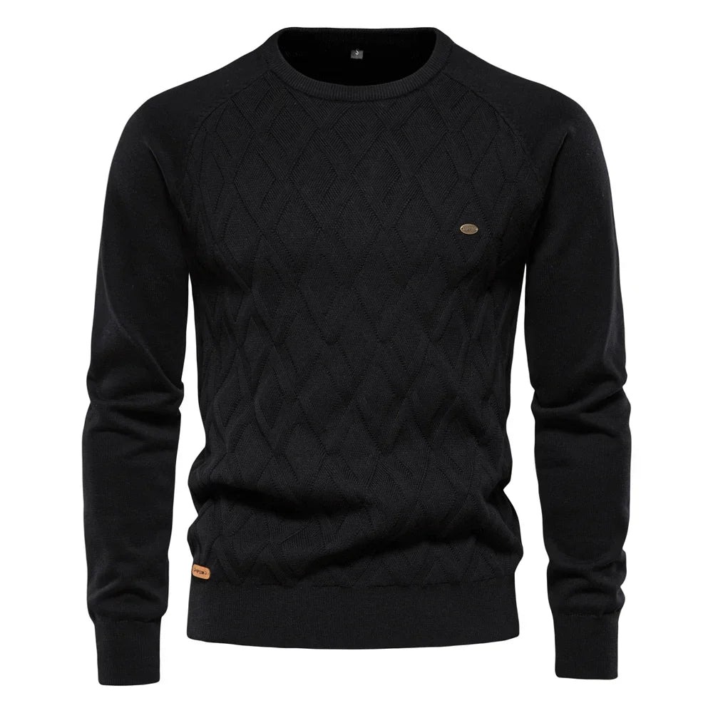 Heren Trui Met Ruitdesign
