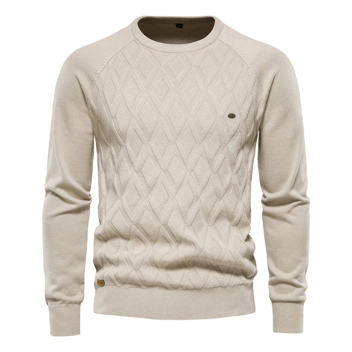 Heren Trui Met Ruitdesign