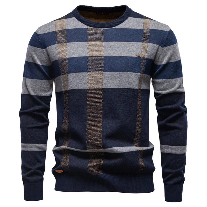 Gebreide Herentrui Met Ruitdesign