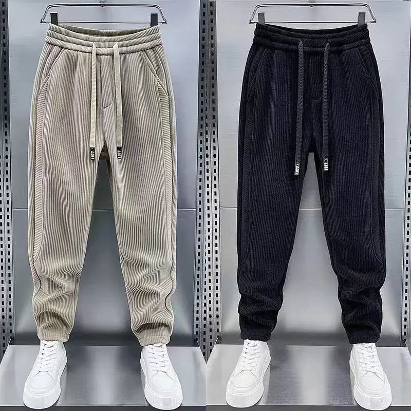 Olivier – Casual joggingbroek van corduroy en fleece