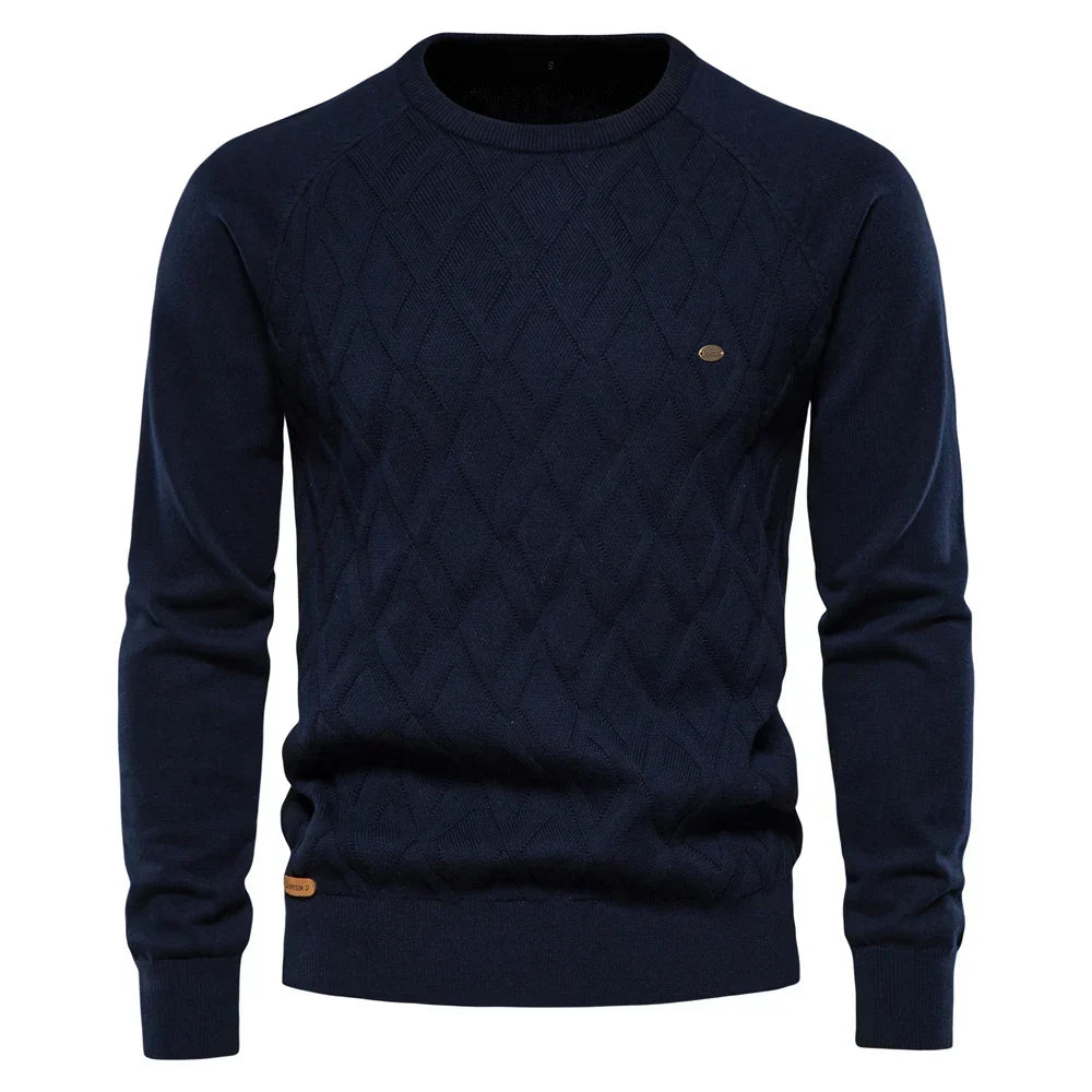 Heren Trui Met Ruitdesign