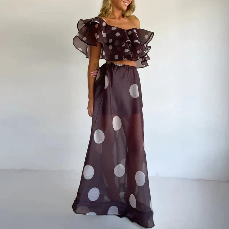 Isla Sheer Puntíkovaný Set