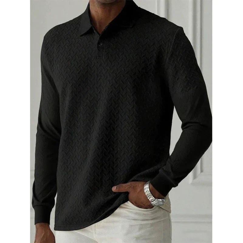 Casual Heren Polo Met Lange Mouwen