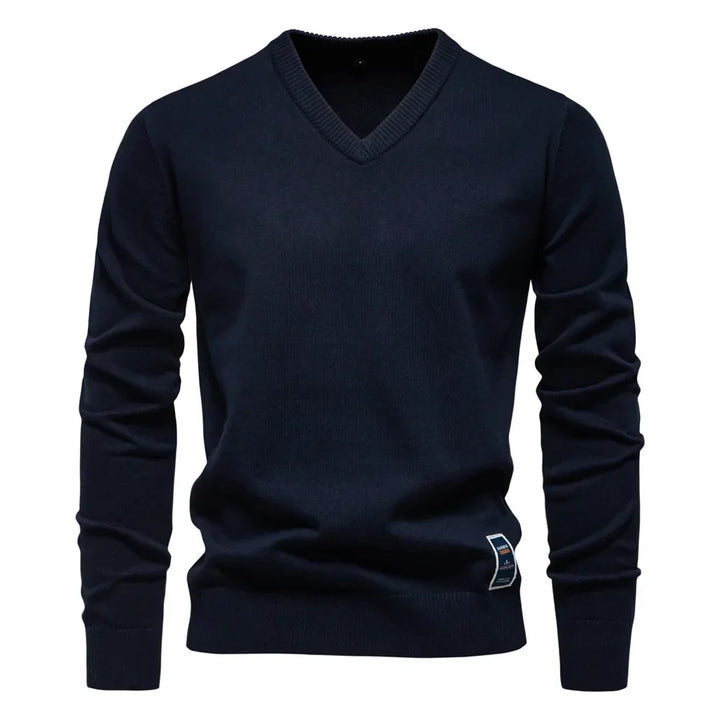 Katoenen V-Hals Heren Sweater
