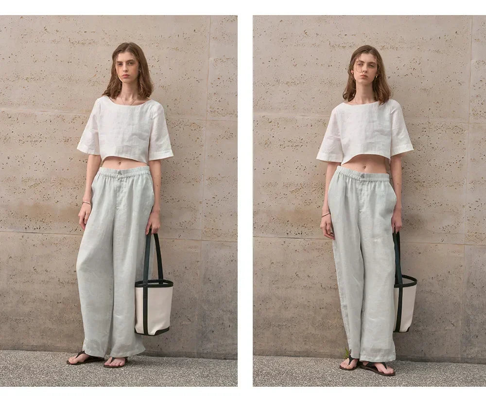 Boxy len crop top