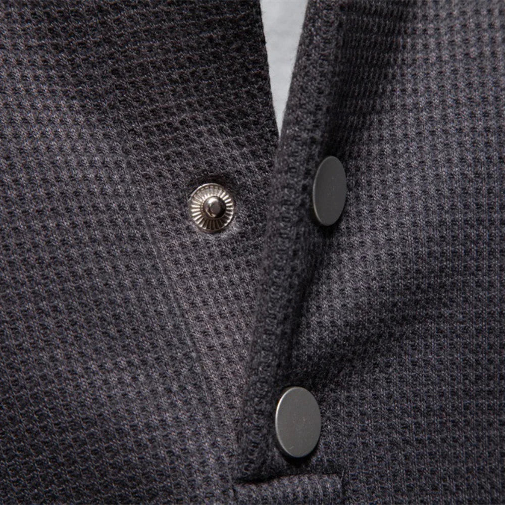 Fleece Gevoerd Sweatshirt Met Knoopdesign