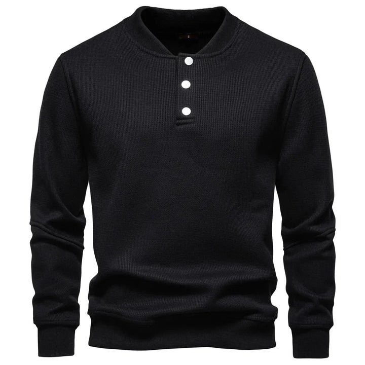 Fleece Gevoerd Sweatshirt Met Knoopdesign