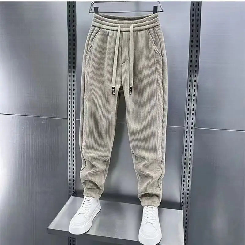 Olivier – Casual joggingbroek van corduroy en fleece