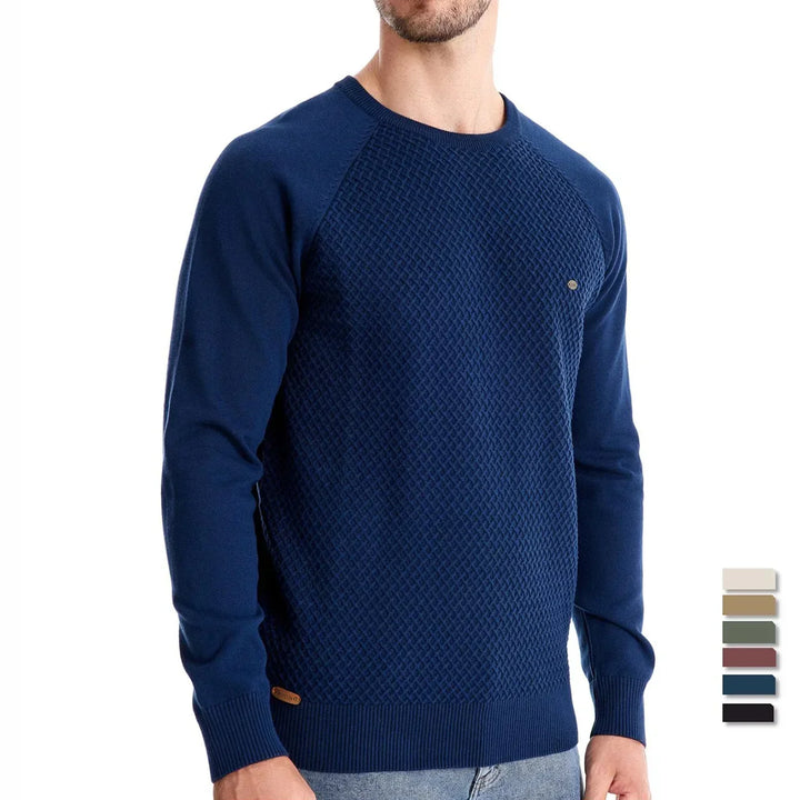 Gebreid Heren Sweatshirt Met Ronde Hals