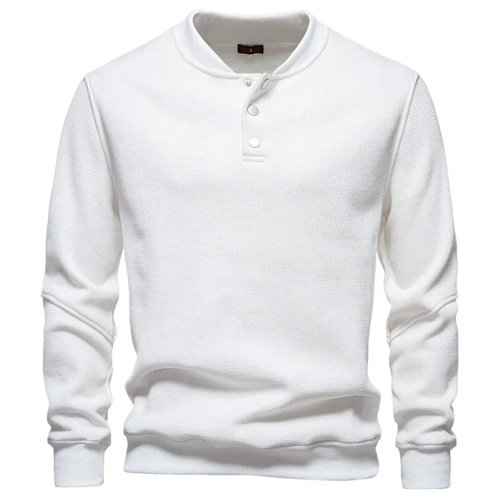 Fleece Gevoerd Sweatshirt Met Knoopdesign