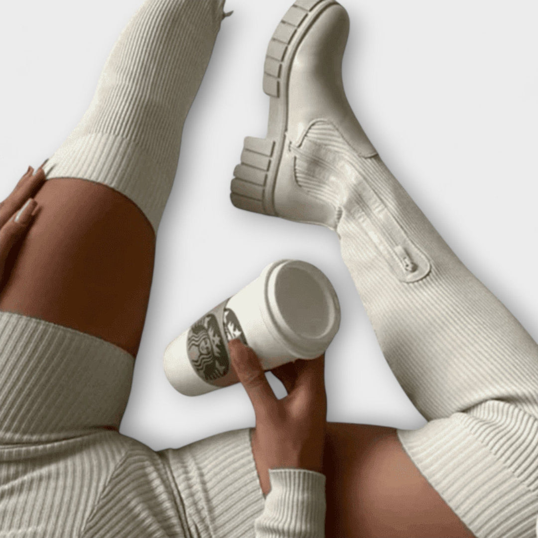 Lureva – Overknee kozačky s chunky podrážkou
