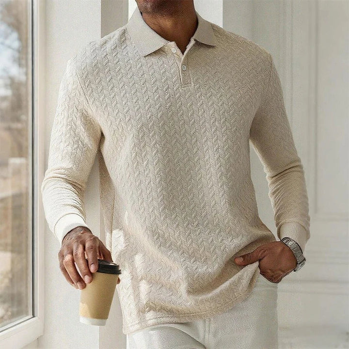 Casual Heren Polo Met Lange Mouwen