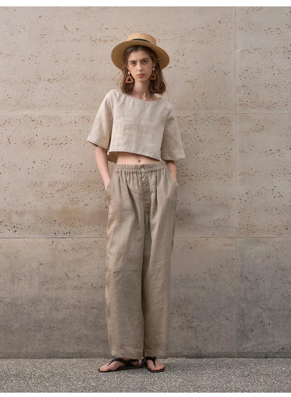 Boxy len crop top