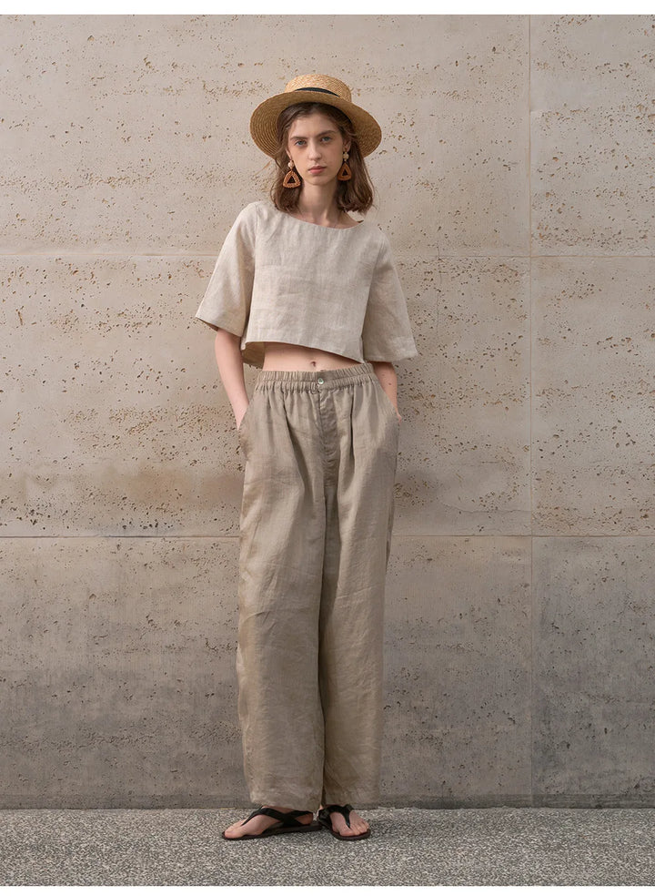 Boxy len crop top