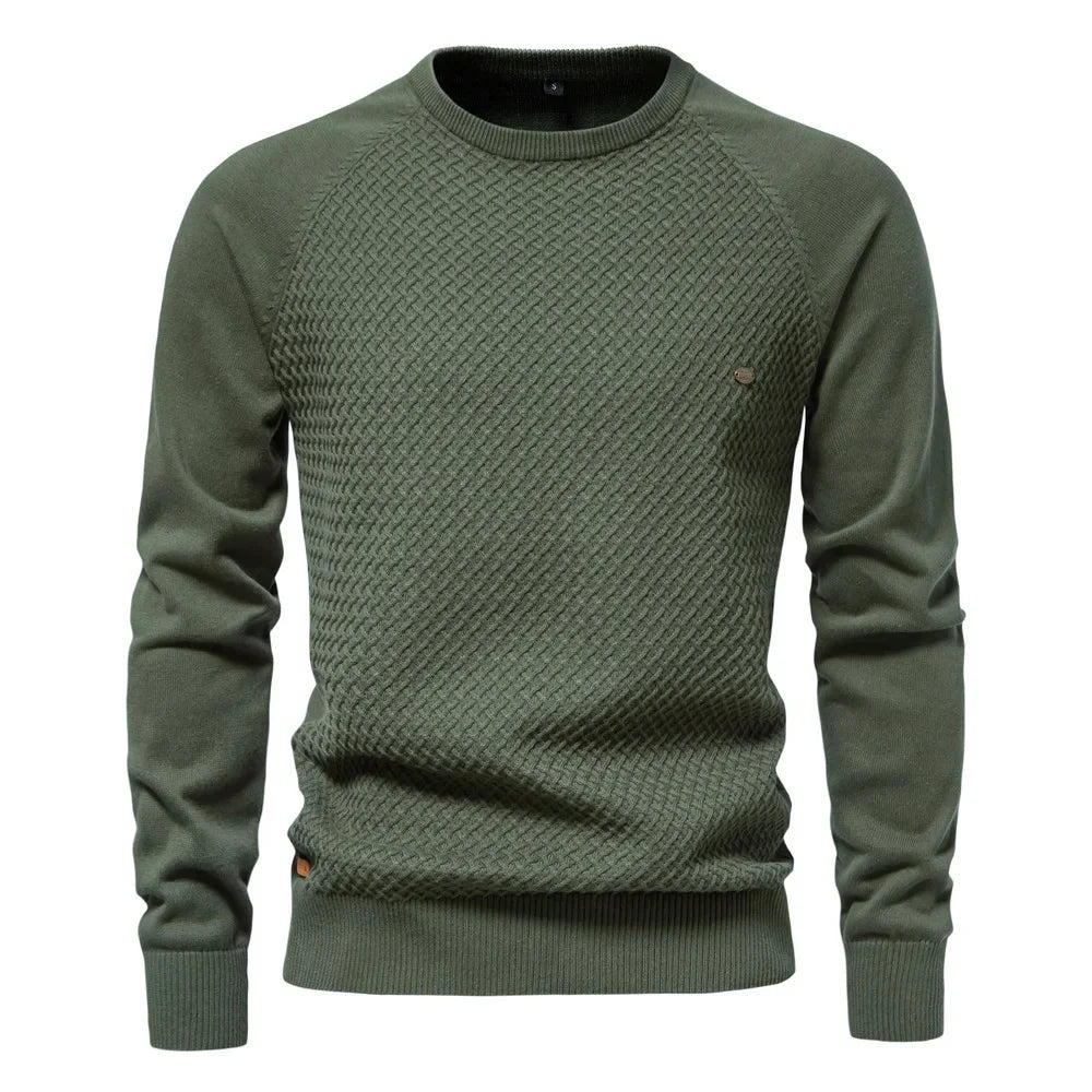 Gebreid Heren Sweatshirt Met Ronde Hals