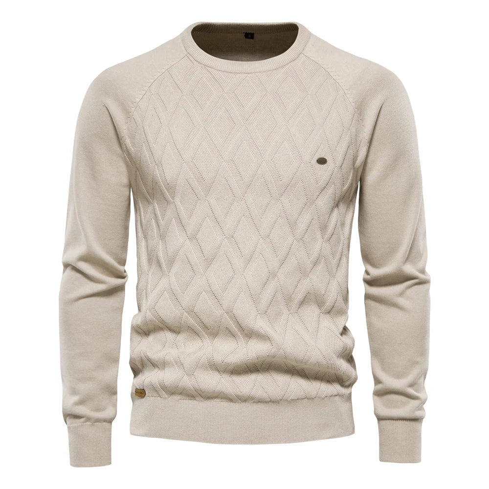 Heren Trui Met Ruitdesign