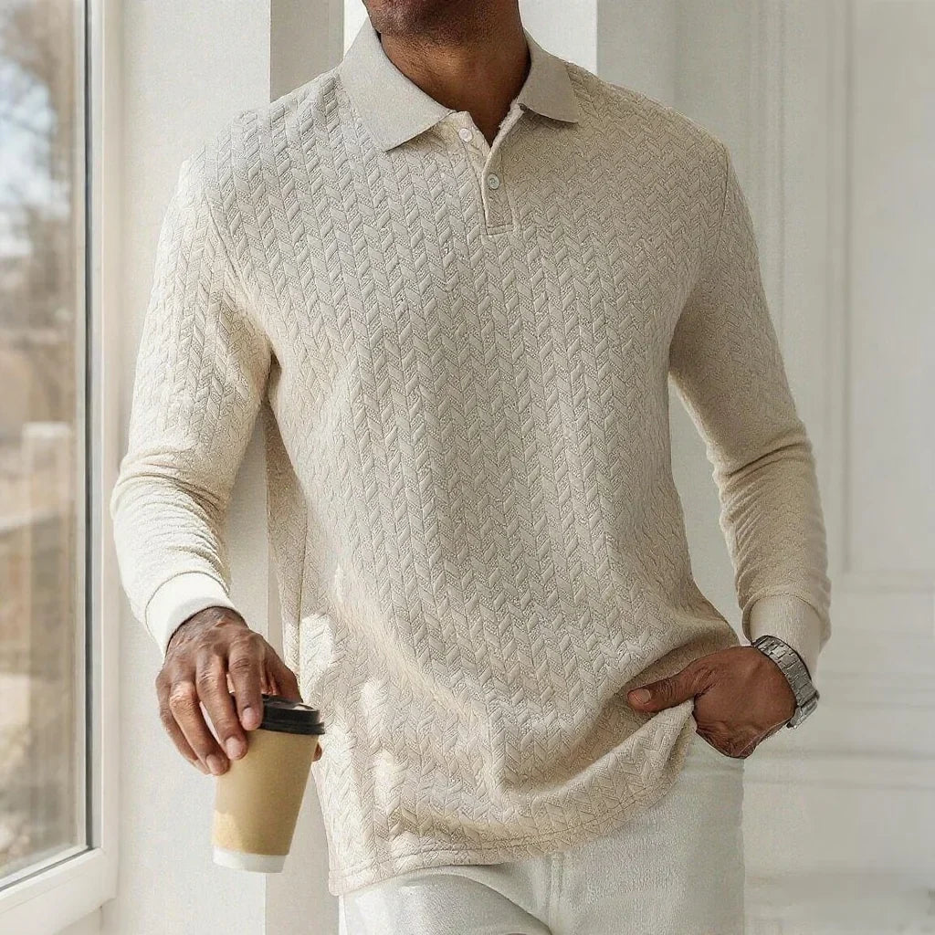 Casual Heren Polo Met Lange Mouwen