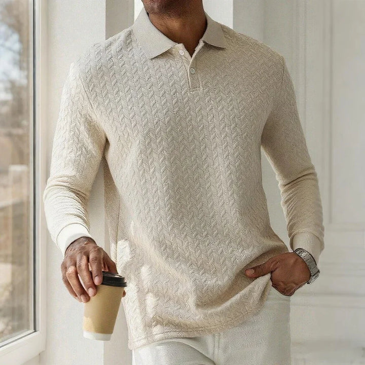 Casual Heren Polo Met Lange Mouwen