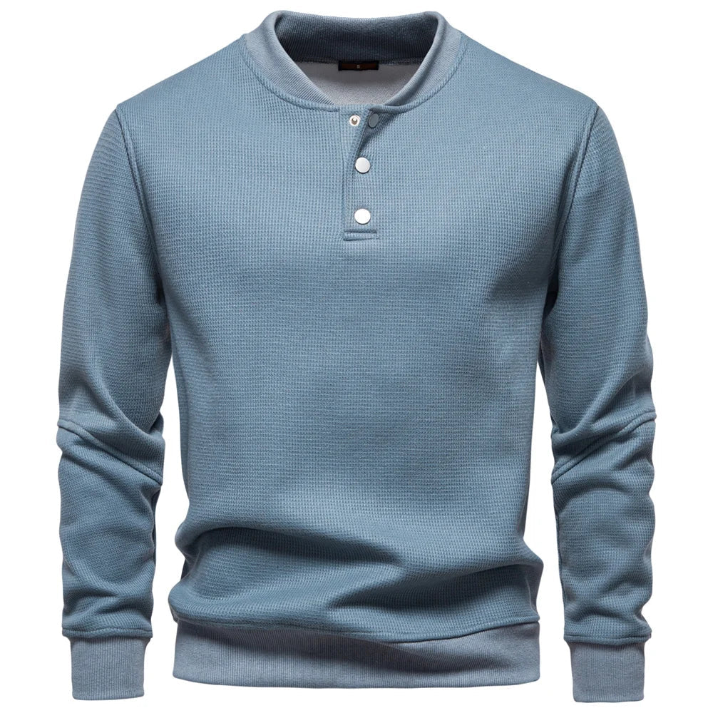 Fleece Gevoerd Sweatshirt Met Knoopdesign