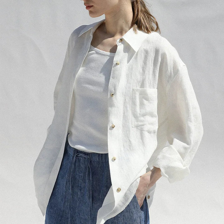 Přes oversized lněná košile