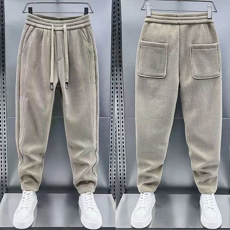 Olivier – Casual joggingbroek van corduroy en fleece