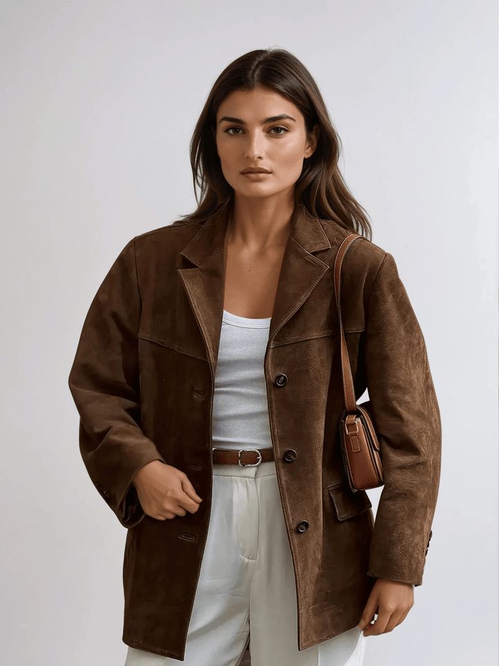 FIORA - Suede Blazer Dzseki