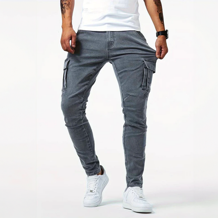 Stretchy Cargo Jeans
