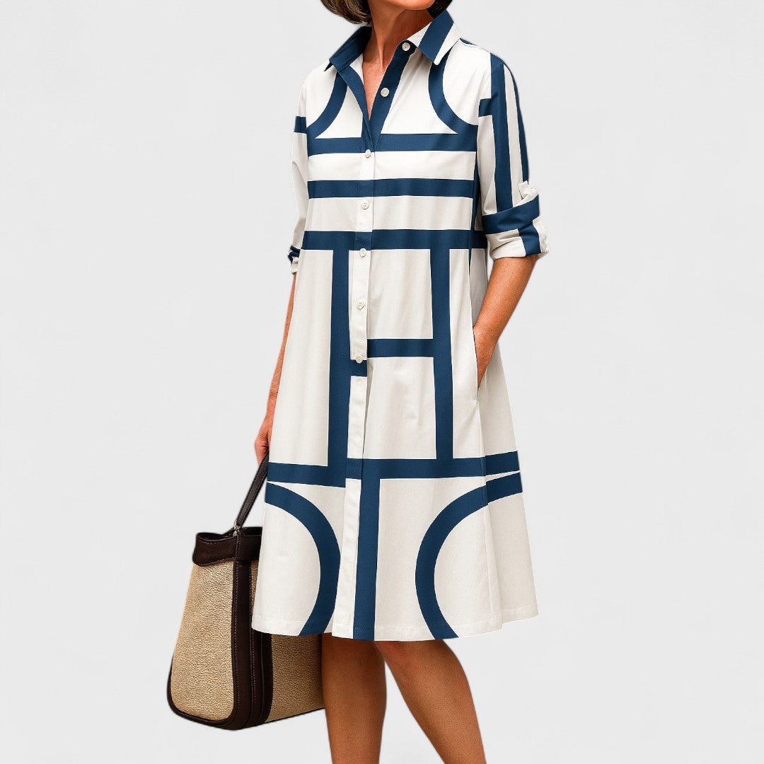 Julia - Elegantní midi šaty pro volný styl