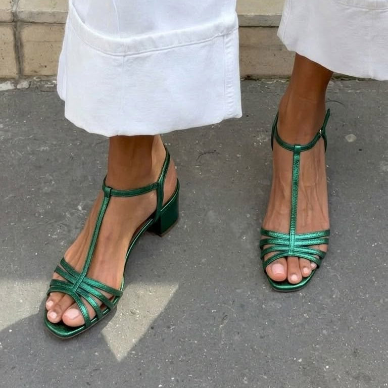 Allegra | Zlaté Sandály Každodenní Elegance