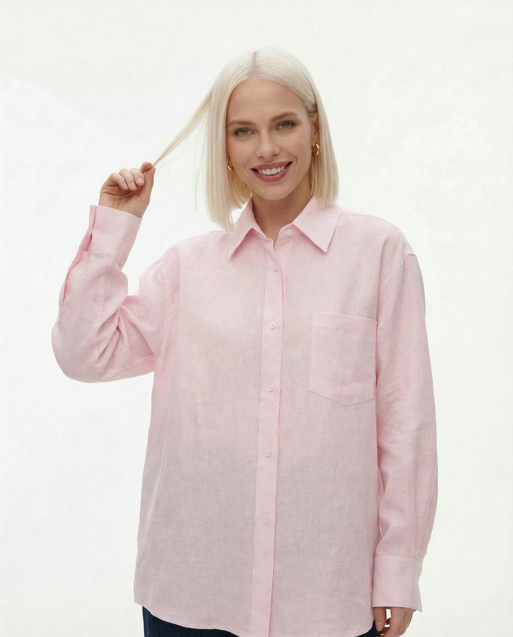 Přes oversized lněná košile