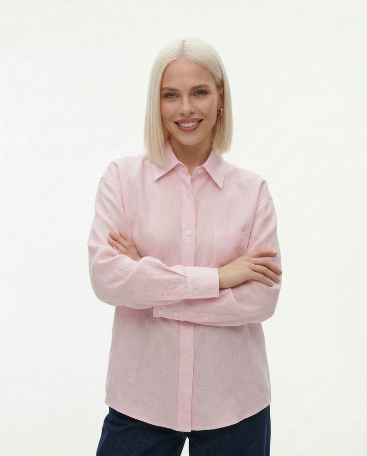 Přes oversized lněná košile