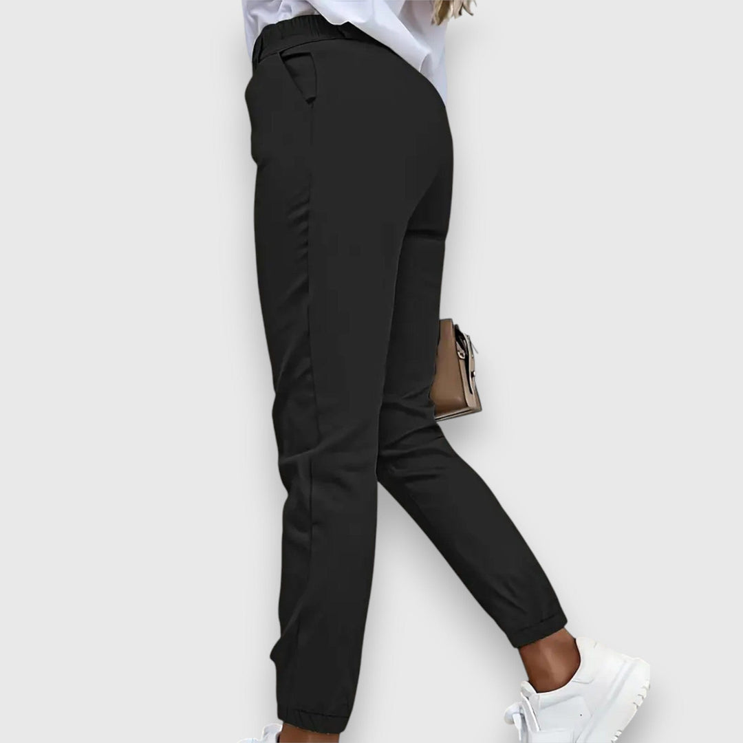 Lina – Slim fit jogger kalhoty v byznys stylu