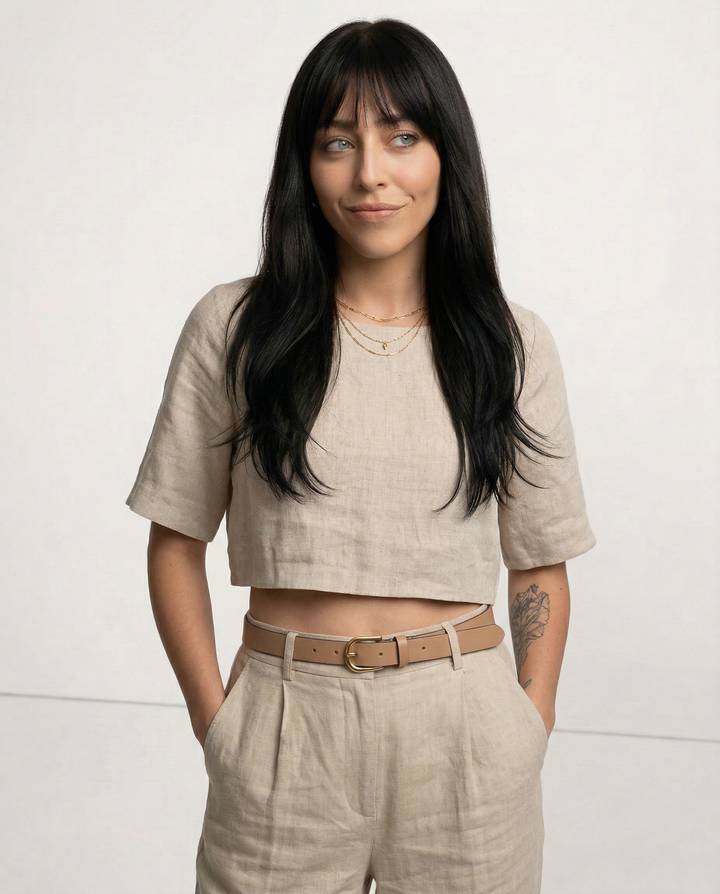 Boxy len crop top