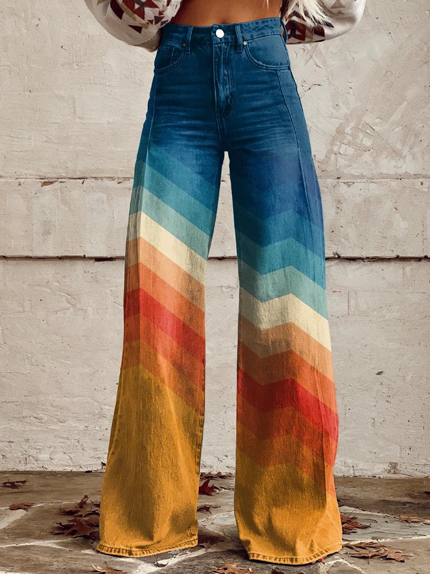 Léa - Retro Zigzag Broeken