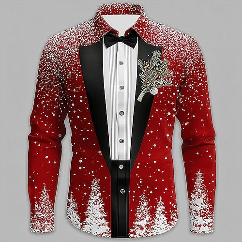 FEESTELIJK TUXEDO OVERHEMD MET LANGE MOUWEN