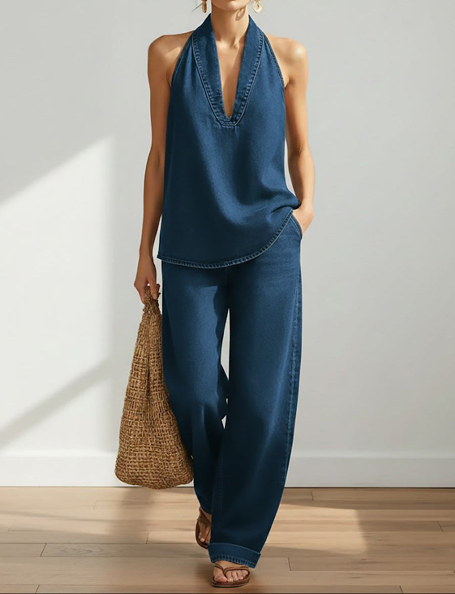 Ivy | Sada dvou kusů z měkkého a praného vintage denimu