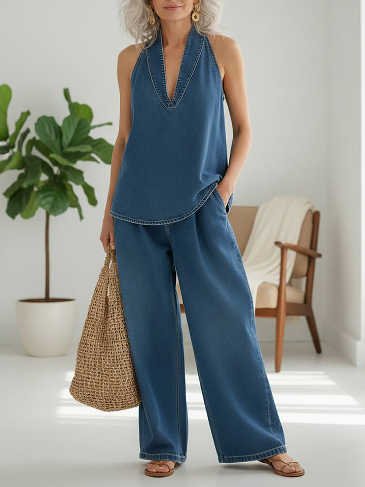 Ivy | Sada dvou kusů z měkkého a praného vintage denimu